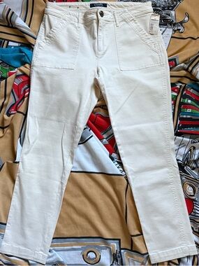 NWT Chaps petite white cream capri pants 8P